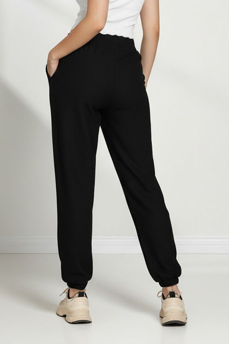 Zivame Knit Cotton Loungewear Bottom - Black Beauty — image 3